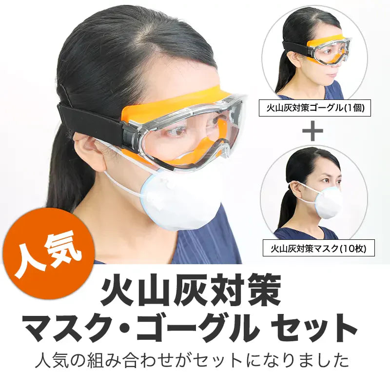新セット「火山灰対策マスク・ゴーグルセット」販売開始 – 噴火.com