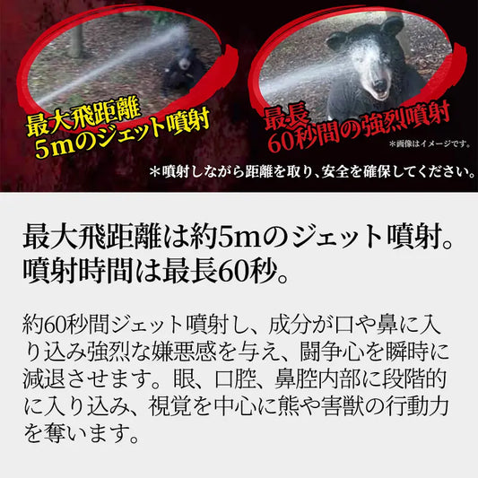 クマ対策スプレー クローズアイビースト 240ml
