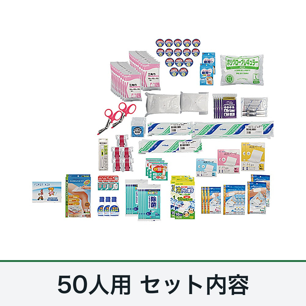 防災用救急箱セット 50人用のセット内容