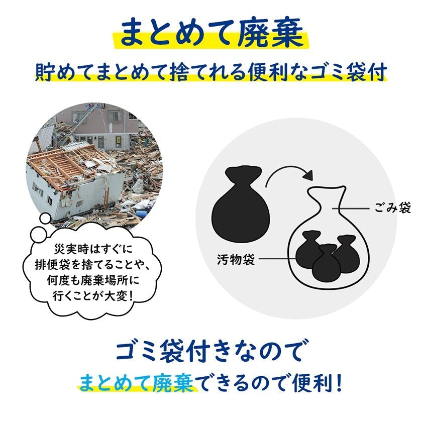 RABLISS 非常用トイレ 50回分 ごみ袋付き