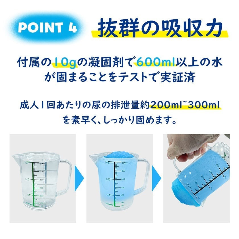 RABLISS 非常用トイレ 100回分 吸収力